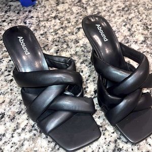 Black abound heeled sandals
